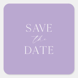 Minimalistisch-Save the Date-Aufkleber Quadratischer Aufkleber