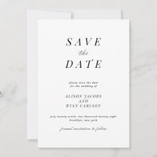 Minimalistisch Save the Date Einladung