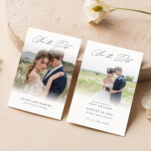 Minimalistisch Save the Date, Foto Boho Save the D Einladung