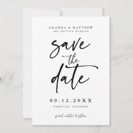 Minimalistisch Save the Date, Foto Save the Date Einladung