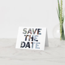"Minimalistisch" - Save the Date geklappte Karte