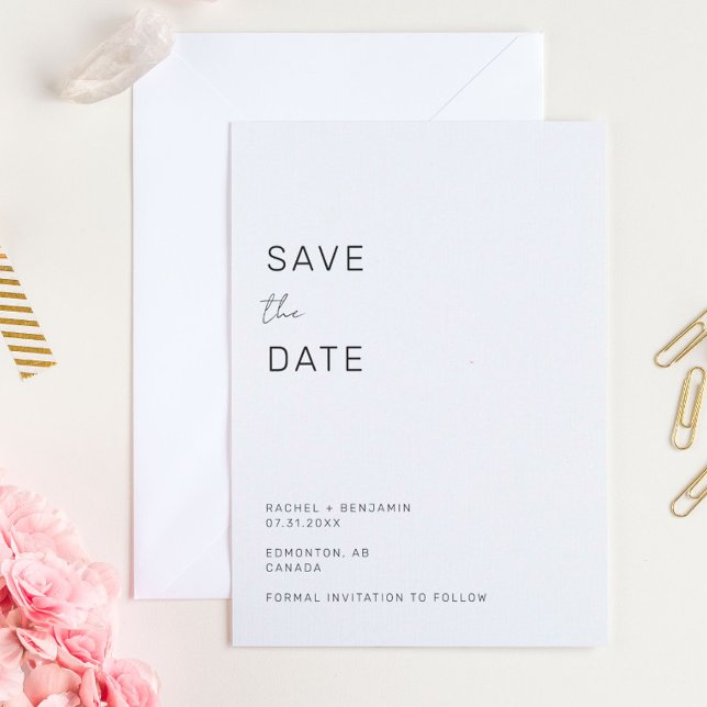 Minimalistisch Save the Date Modernes, schlichtes  (Von Creator hochgeladen)