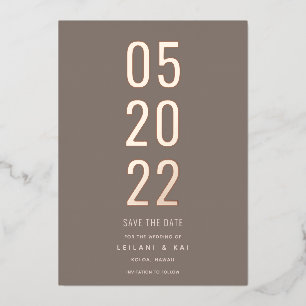 Minimalistisch Save the Date Schokolade Folieneinladung
