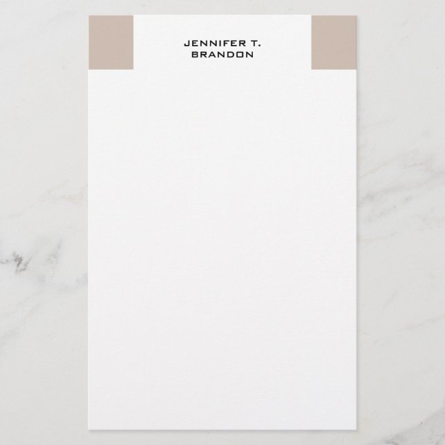 Minimalistisch Schlicht modern Beruflich Briefpapier (Vorderseite)