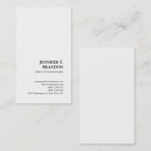 Minimalistisch Schlicht Modern Professionell Weiß Visitenkarte
