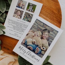 Minimalistisch schönes Weihnachtsjahr im Rezension Feiertagskarte