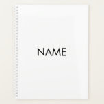 Minimalistisch-Schwarz-Jahrgangstextmonogramm Planer<br><div class="desc">Minimalistische Schwarz-Weiß-individuelle Name Text Monogramm Initialen oder Jahr personalisiert Planner. Benutzerdefinierter schwarzer Text auf weißem, schlichtem Hintergrund. Sie können es mit Ihrem Namen, Monogramm, Initialen, Jahr oder benutzerdefinierten Text, Firma, Büro oder Firmennamen usw. anpassen</div>