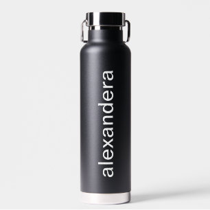 Minimalistisch Schwarz Personalisiert Trinkflasche