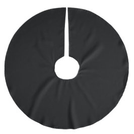 Minimalistisch schwarz solide schlicht elegant sch polyester weihnachtsbaumdecke