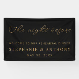 Minimalistisch Schwarz und Gold Die Nacht vor der Banner