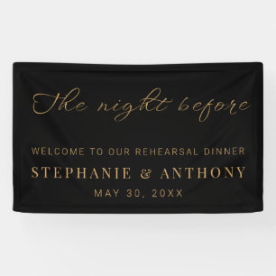 Minimalistisch Schwarz und Gold Die Nacht vor der Banner