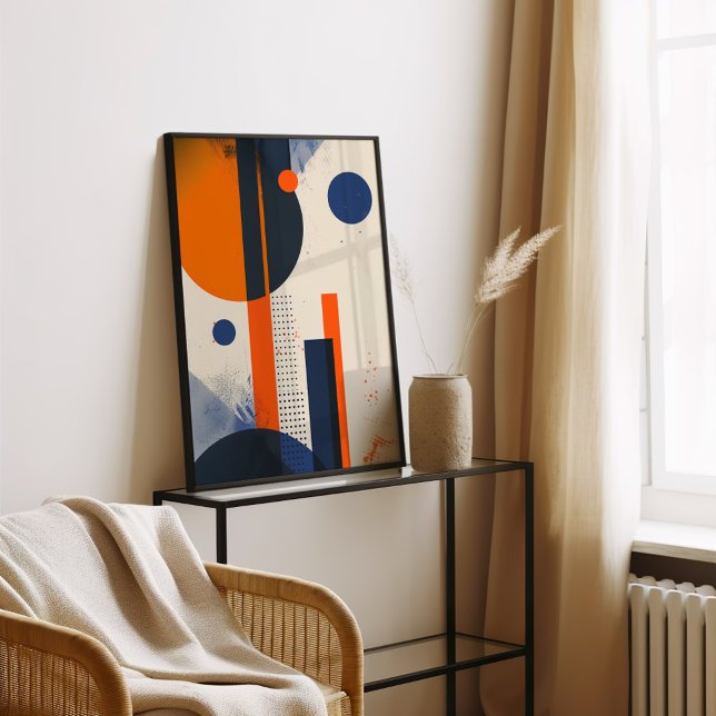 Minimalistisch Schwarz und Orange Geometrisch Poster (Von Creator hochgeladen)