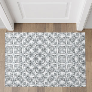 Minimalistisch Schwarz und Weiß geometrisch Fußmatte