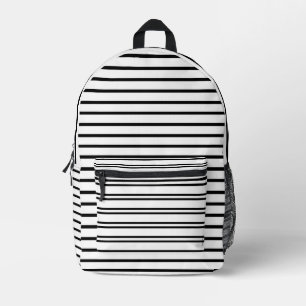 Minimalistisch, schwarz und weiß gestrichen bedruckter rucksack
