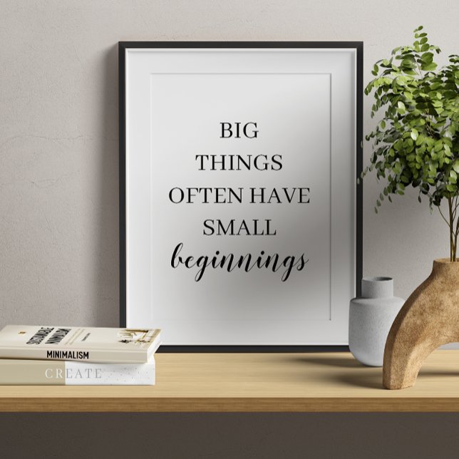 Minimalistisch Schwarz und Weiß Motivierend Poster (Von Creator hochgeladen)