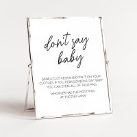 Minimalistisch Schwarz und Weiß, sag kein Baby
