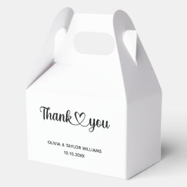 Minimalistisch Schwarz und Weiß Vielen Dank Geschenkschachtel