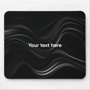 Minimalistisch Schwarz/Weiß Abstrakt Text hinzuf Mousepad