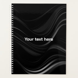 Minimalistisch Schwarz/Weiß Abstrakt Text hinzuf Planer