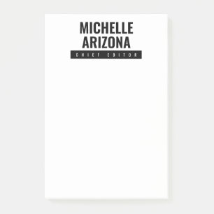 Minimalistisch Schwarz/Weiß Beruflich Post-it Klebezettel