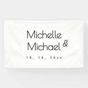 Minimalistisch Schwarz-Weiß-Berufliche moderne Nam Banner