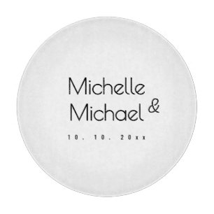 Minimalistisch Schwarz-Weiß-Berufliche moderne Nam Schneidebrett