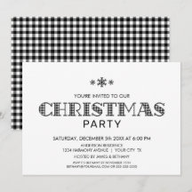 Minimalistisch Schwarz-Weiß-Buffalo Karierte Weihn