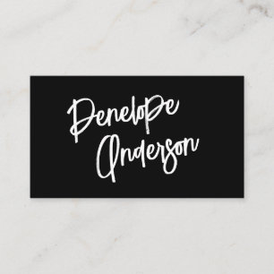 Minimalistisch Schwarz/Weiß Einzigartig Moderne Mo Visitenkarte