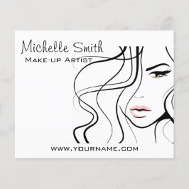 Minimalistisch Schwarz-Weiß-Elegant Feminine Makeu Flyer