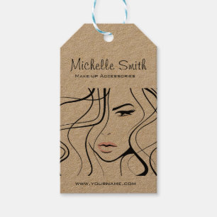 Minimalistisch Schwarz-Weiß-Elegant Feminine Makeu Geschenkanhänger