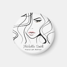Minimalistisch Schwarz-Weiß-Elegant Feminine Makeu Magnet