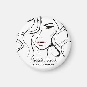 Minimalistisch Schwarz-Weiß-Elegant Feminine Makeu Magnet