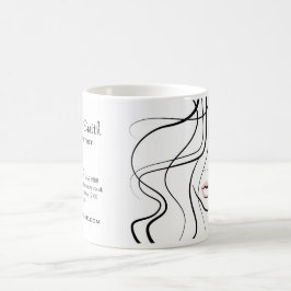 Minimalistisch Schwarz-Weiß-Elegant Feminine Makeu Tasse