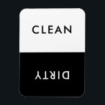 Minimalistisch Schwarz-Weiß-Geschirrspüler Magnet<br><div class="desc">Moderner Schwarz-Weiß-Geschirrspüler,  sauber oder schmutziger Magnet für die Anzeige von Geschirr in der Zuhause-Küche.</div>