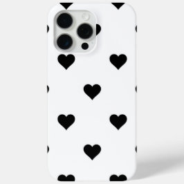 Minimalistisch Schwarz-Weiß-Herz-Romantik Case-Mate iPhone Hülle