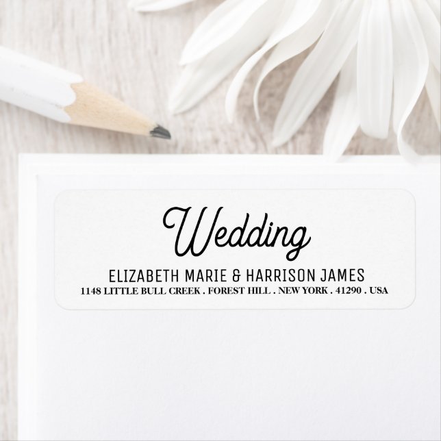 Minimalistisch - Schwarz & Weiß - Hochzeitslabel (Insitu)