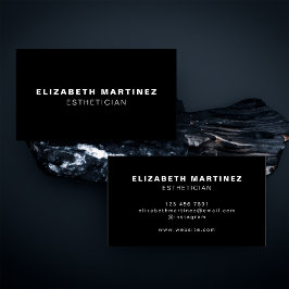 Minimalistisch Schwarz-Weiß-Moderne Beruflich Visitenkarte