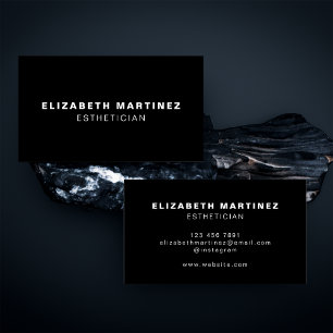 Minimalistisch Schwarz-Weiß-Moderne Beruflich Visitenkarte