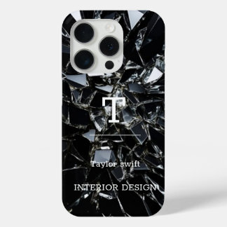 Minimalistisch Schwarz-Weiß-Moderne Monogram Case