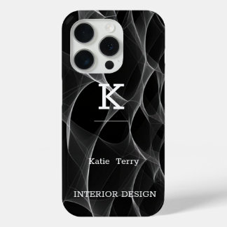 Minimalistisch Schwarz-Weiß-Moderne Monogram Case