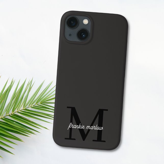 Minimalistisch Schwarz-Weiß-Moderne Monogram Case  (Von Creator hochgeladen)