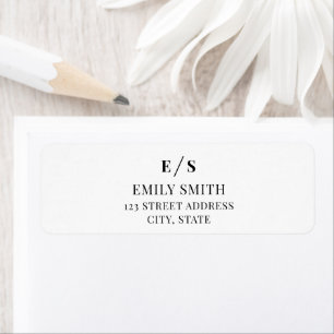 Minimalistisch Schwarz-Weiß-Monogramm