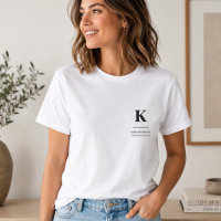 Minimalistisch Schwarz-Weiß-Monogramm