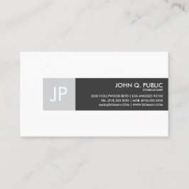 Minimalistisch Schwarz-Weiß-Monogramm Visitenkarte