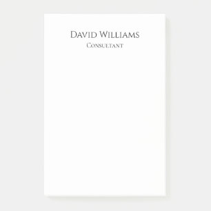 Minimalistisch Schwarz-weiß Post-it Klebezettel