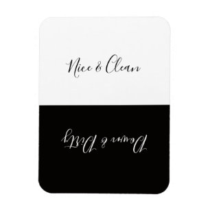 Minimalistisch Schwarz Weiß sauber schmutzig Gesch Magnet