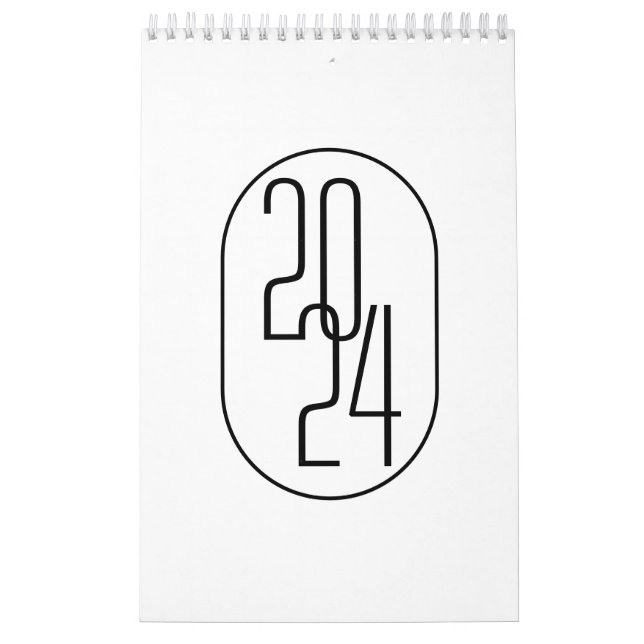 Minimalistisch Schwarzweiß Kalender (Titelbild)