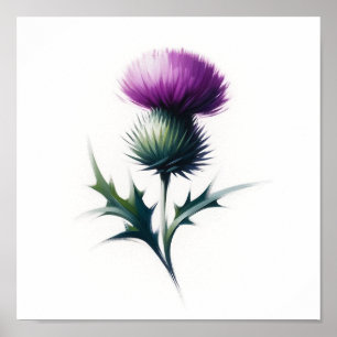 Minimalistisch Scottish Thistle Poster