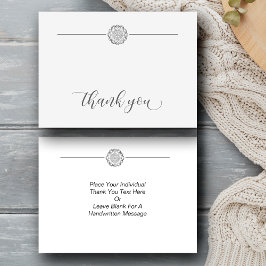 Minimalistisch Silver Mandala Vielen Dank Mitteilungskarte