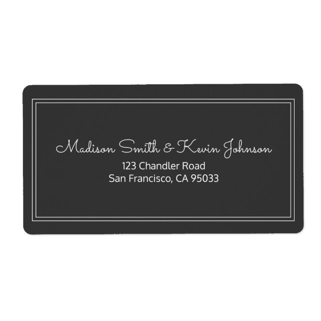 Minimalistisch Simple Cursive Script-Rücksendeadre (Vorne)